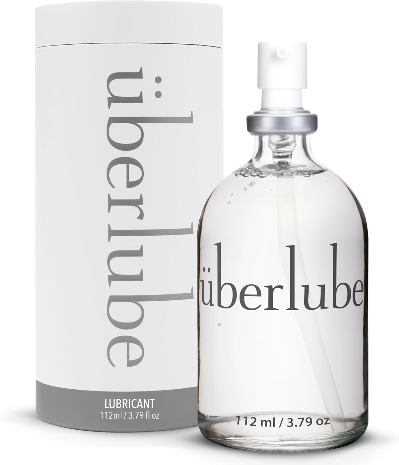 Uberlube Silicone Base Lube - Unscented Silicone Lubricant Personal Lubrication : Latex Safe Privacy Sex Lube Liquid for Couples Women & Men - Flavorless, Vaginal & Anal - 112ml